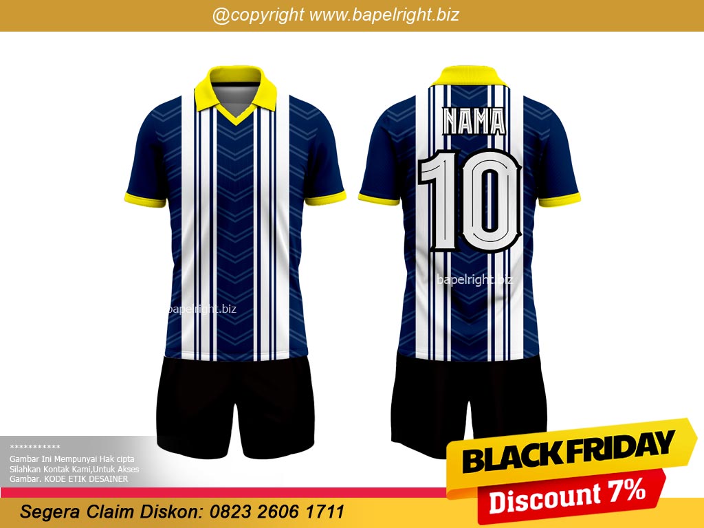 Desain Jersey Futsal Hitam Emas
